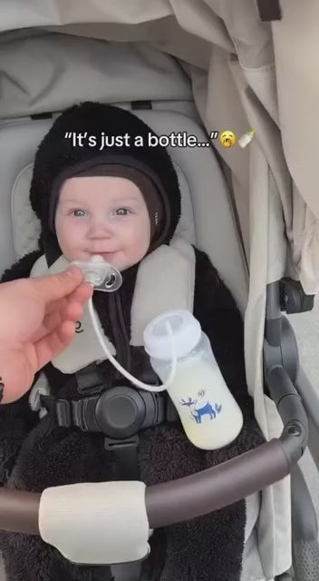 Baby Feeding Bottle with Weighted Straw – Hands-Free Design